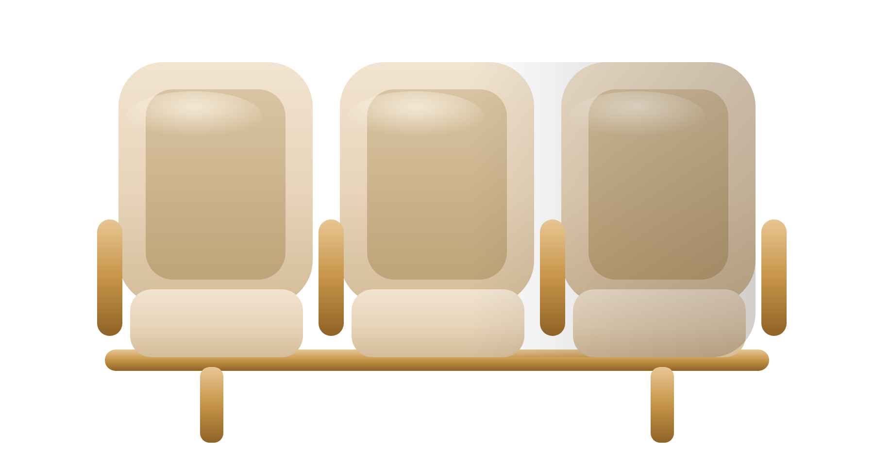 Row of theater and commercial seating