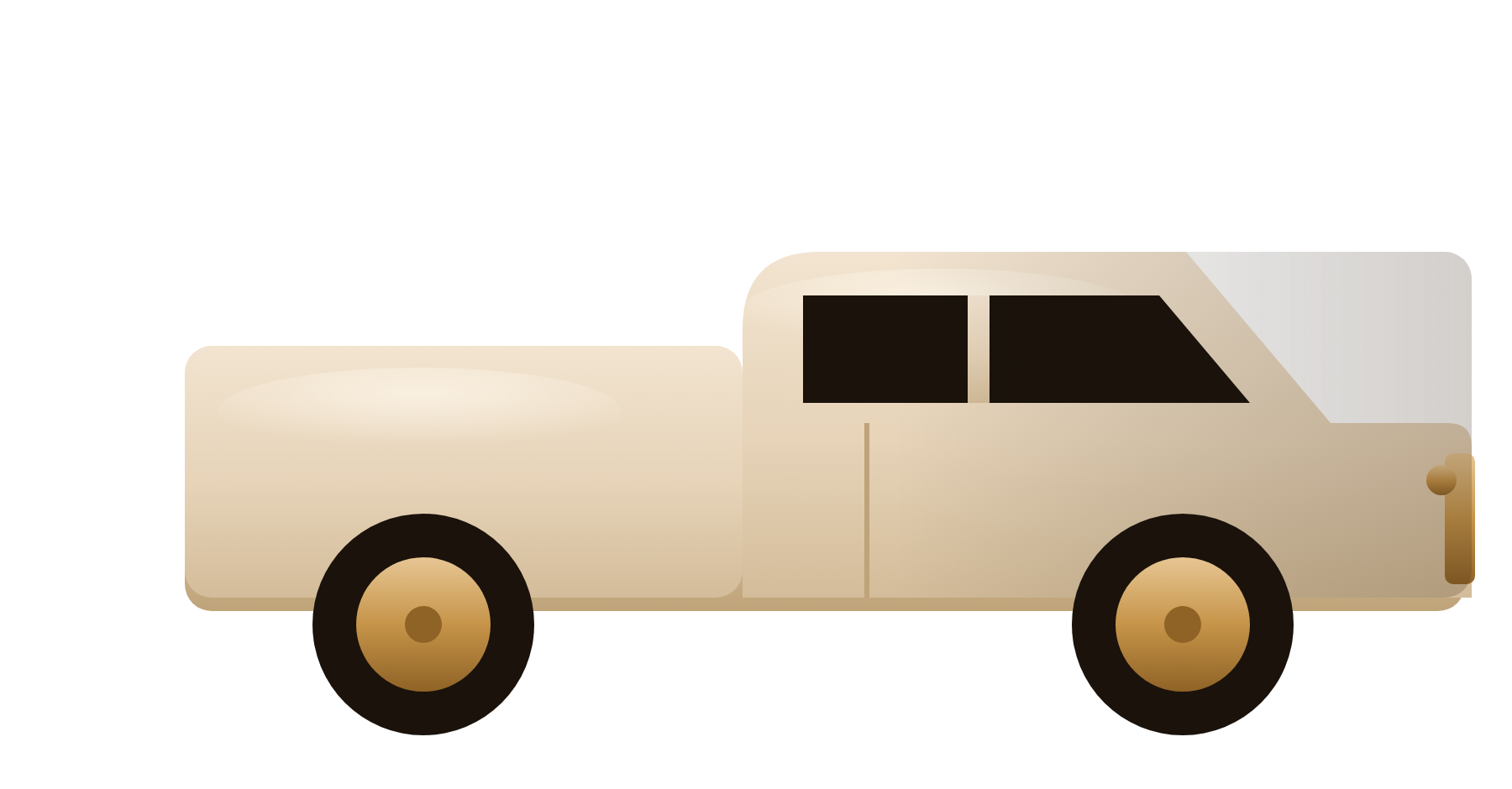 Restored pickup-truck interior